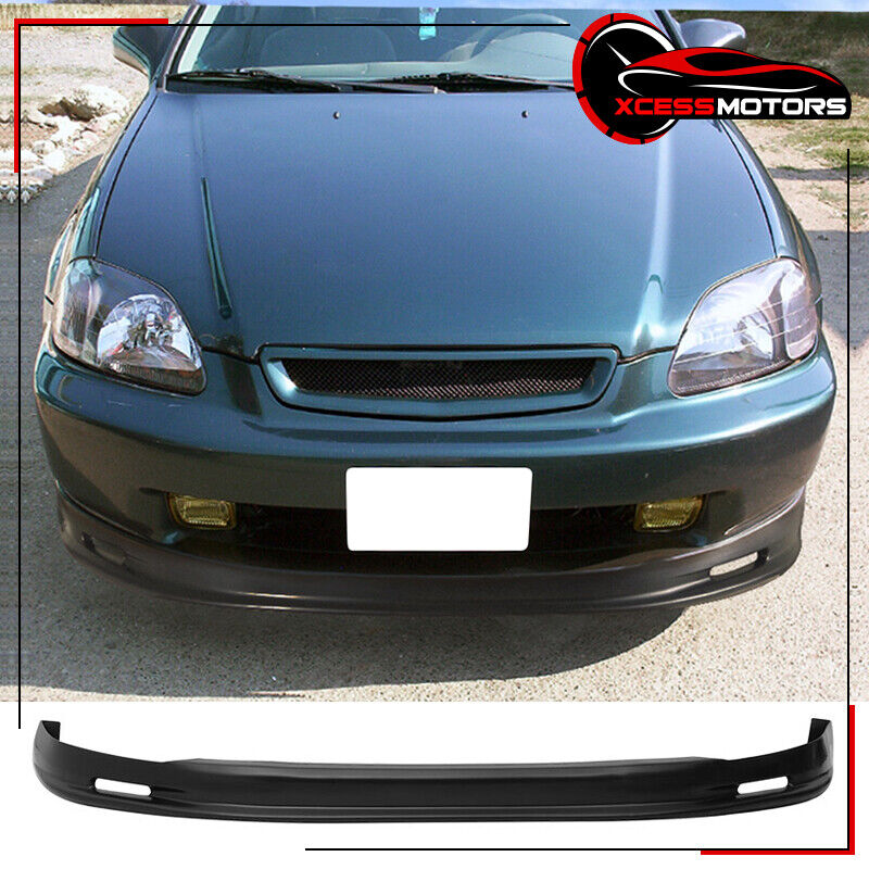 Fits 96-98 Honda Civic Mugen Style Unpainted Front Bumper Lip Lower Spoiler - PP