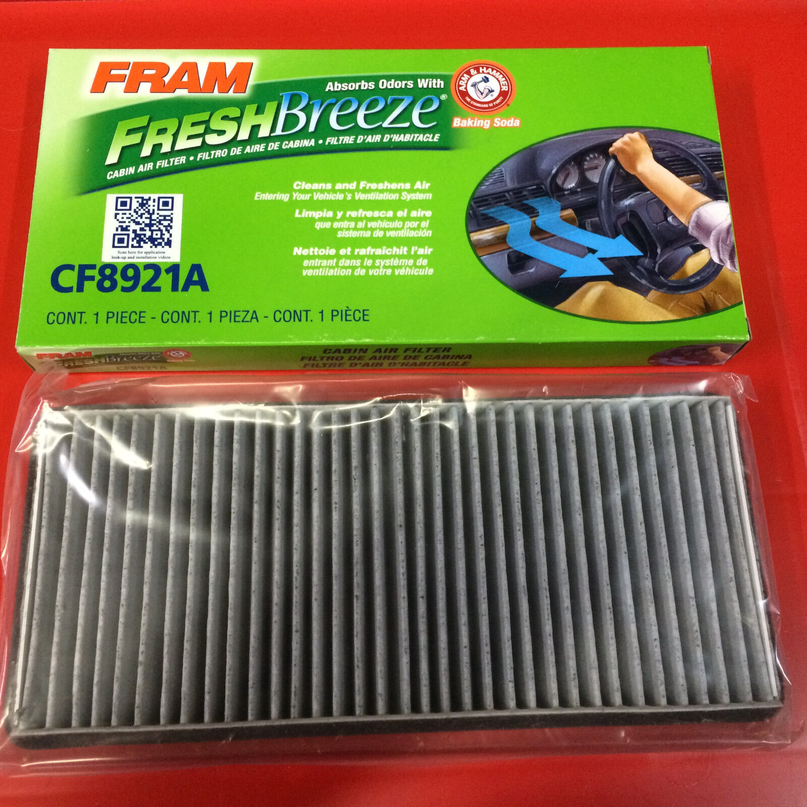 NEW Cabin Air Filter-Freshbreeze Fram CF8921A w/Arm Hammer Baking Soda FOR FORD 