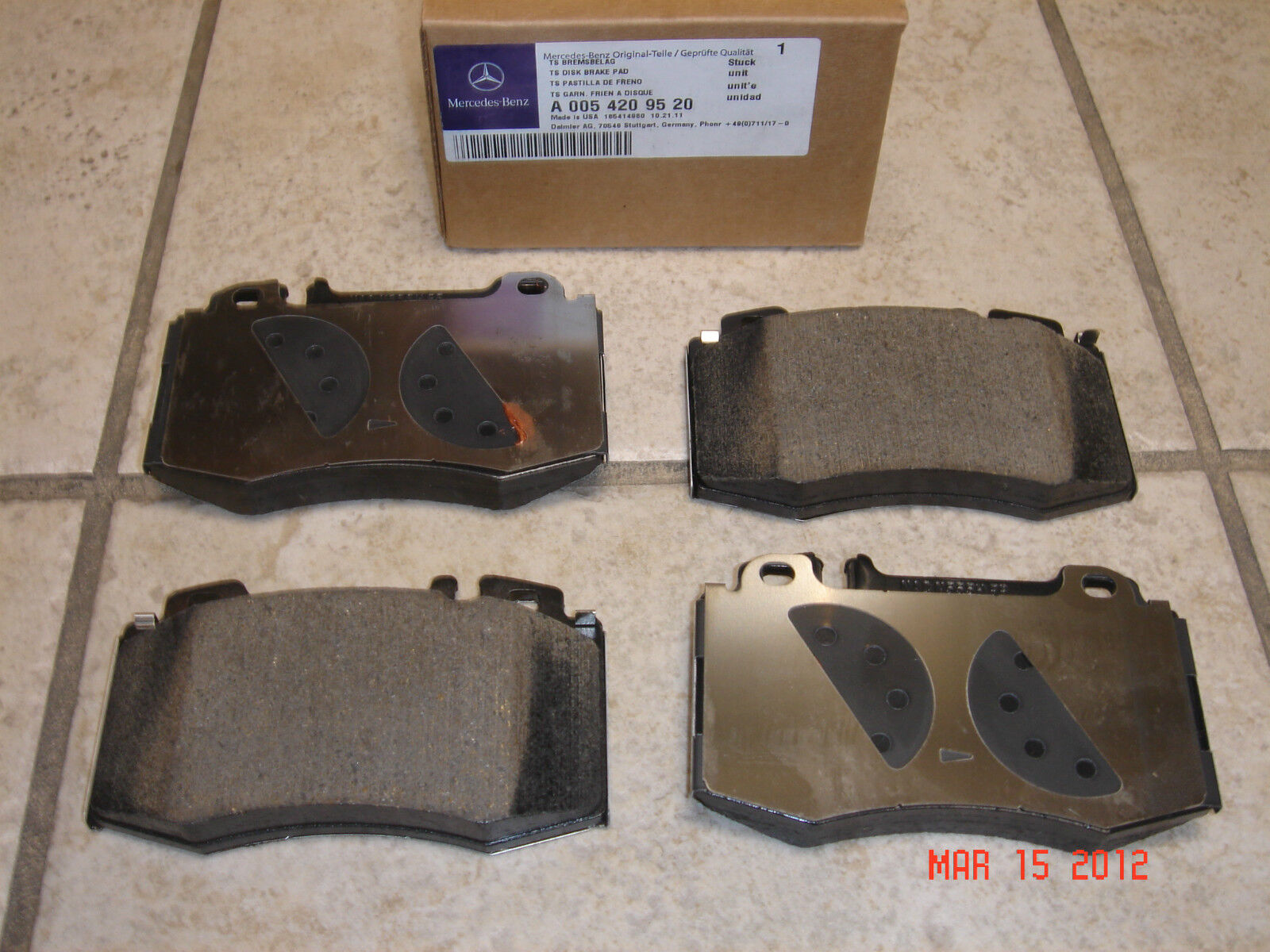 Mercedes W220 S-Class Genuine Front Brake Pad Set,Pads S500 S430 S55 AMG NEW