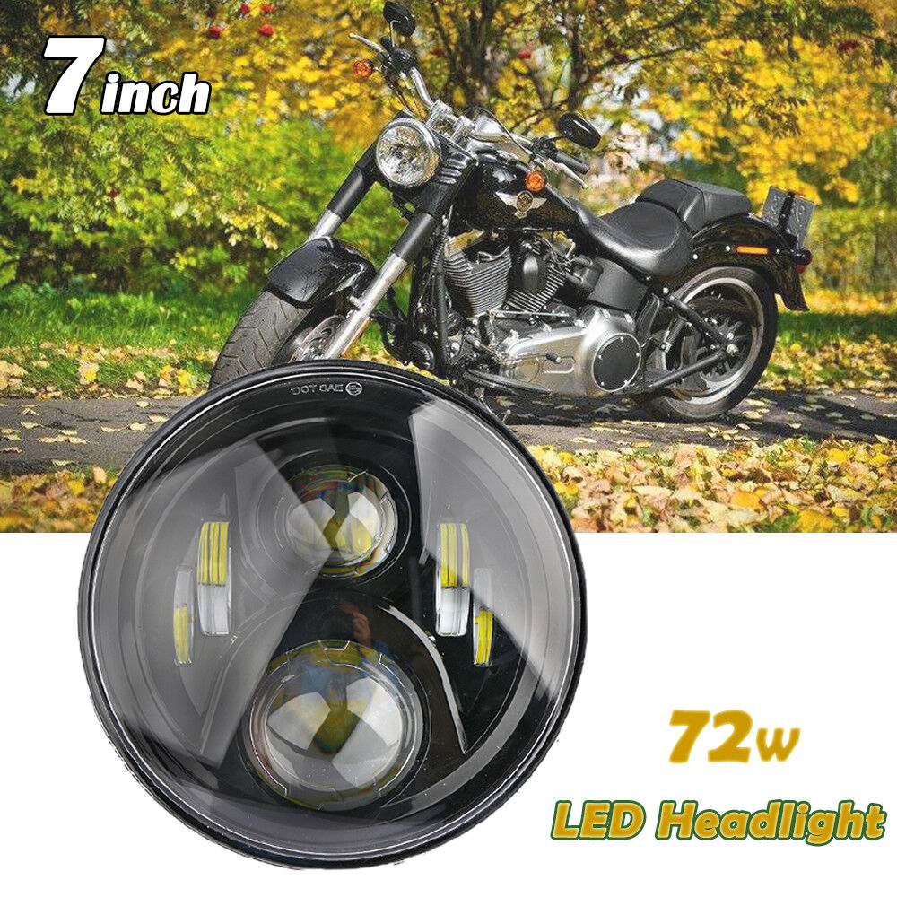 7 inch Motorcycle LED Headlight Hi-Lo Beam for Harley Davidson Touring Sportster