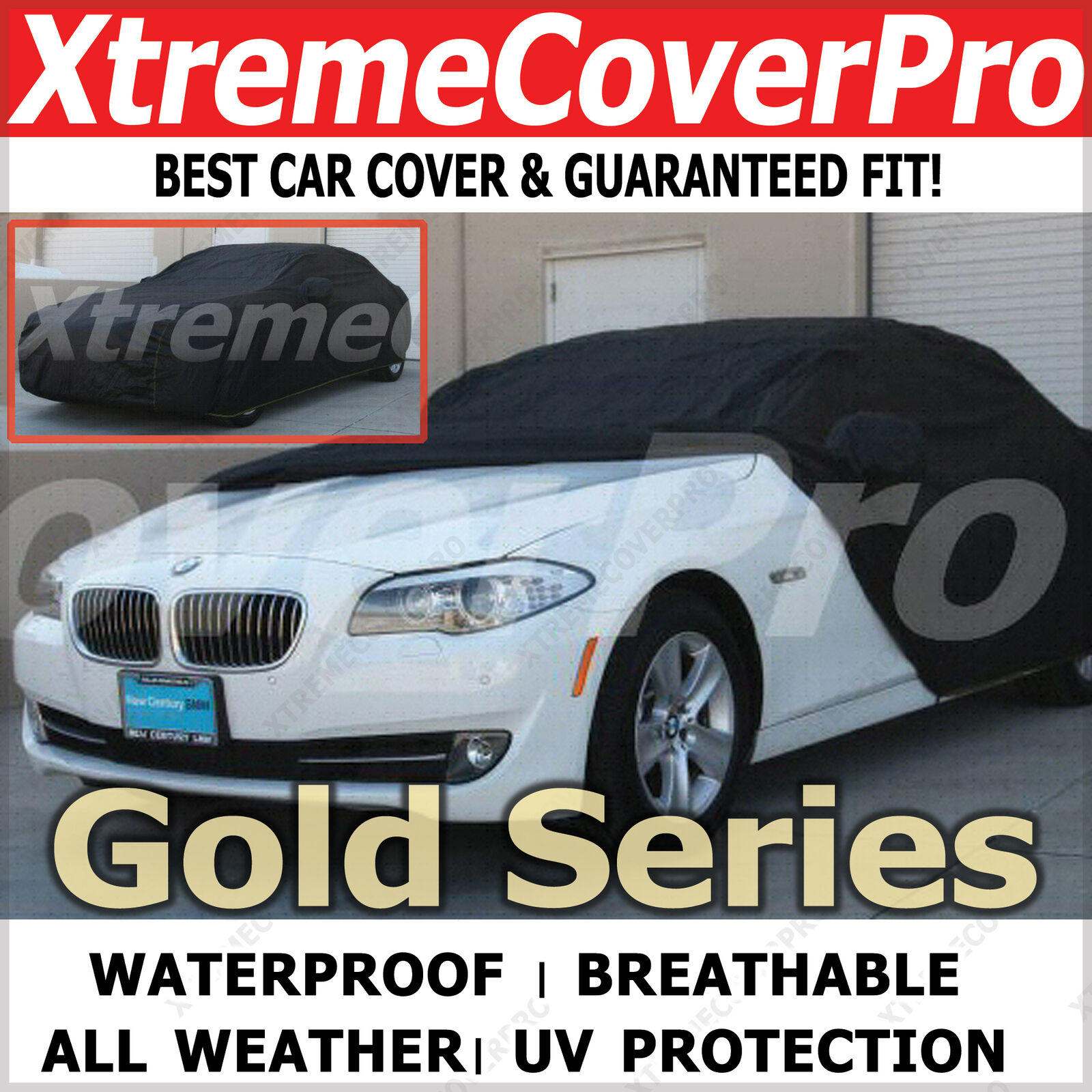 2014 BMW 528i 535i 535d 550i Sedan Waterproof Car Cover w/ Mirror Pocket