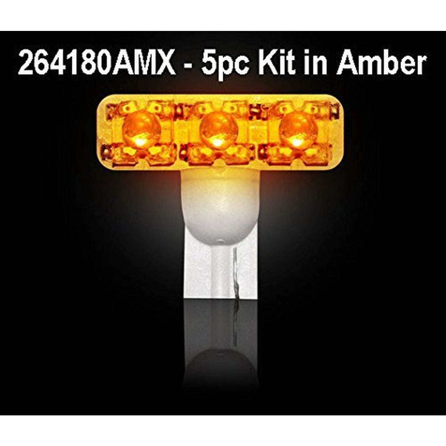 RECON 264180AMX 194 1W 5pc Set Amber Bulb LED