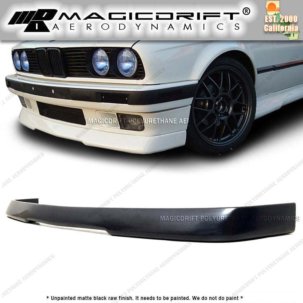 For 84-92 BMW E30 3-SERIES LOWER VALANCE VIP RG STYLE FRONT BUMPER LIP SPOILER