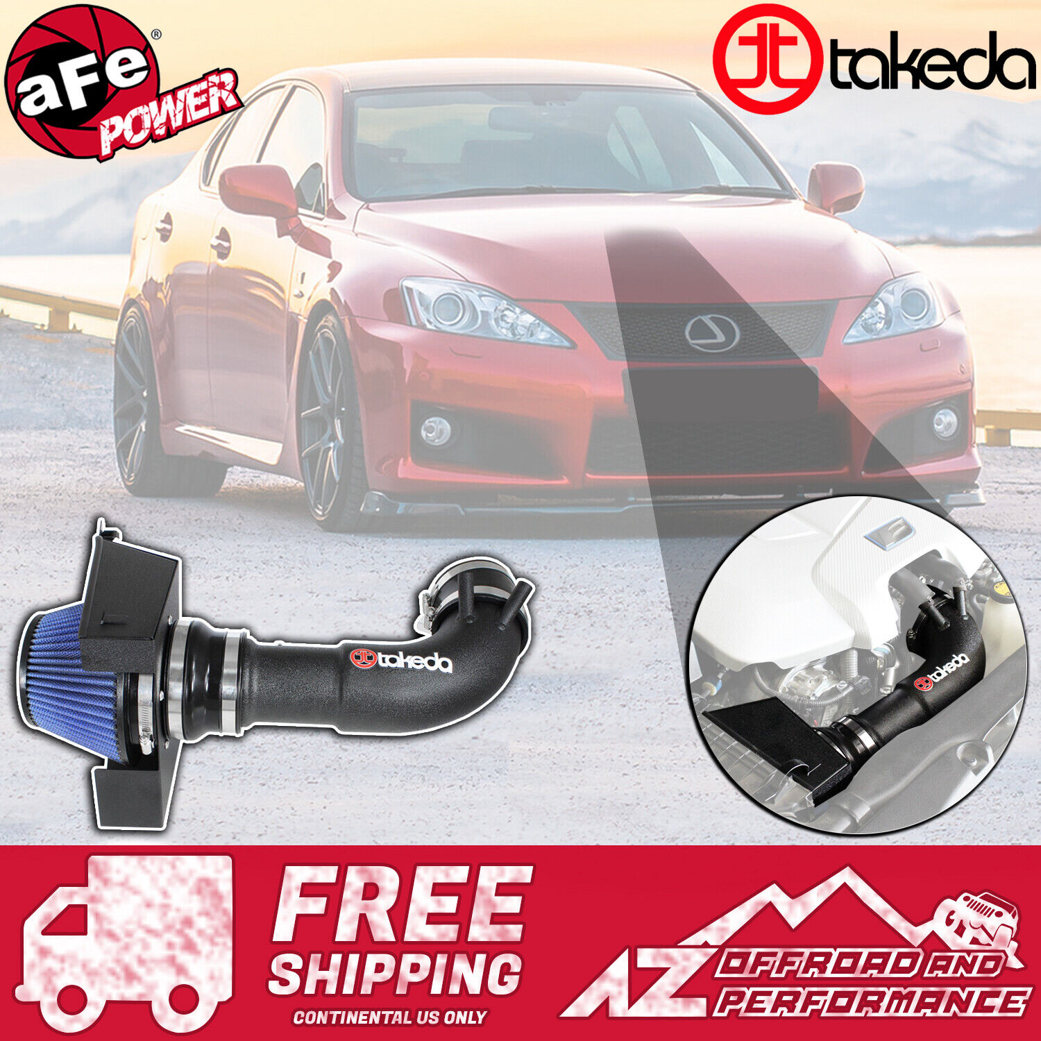Takeda Stage 2 Air Intake System w/ Pro5R for 08-14 Lexus IS-F 5.0L V8 TR-2011B