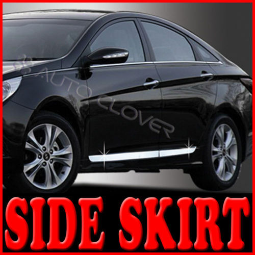 Side Door Sill Chrome Garnish Molding 4P For 2011-2013 Hyundai i45 YF Sonata