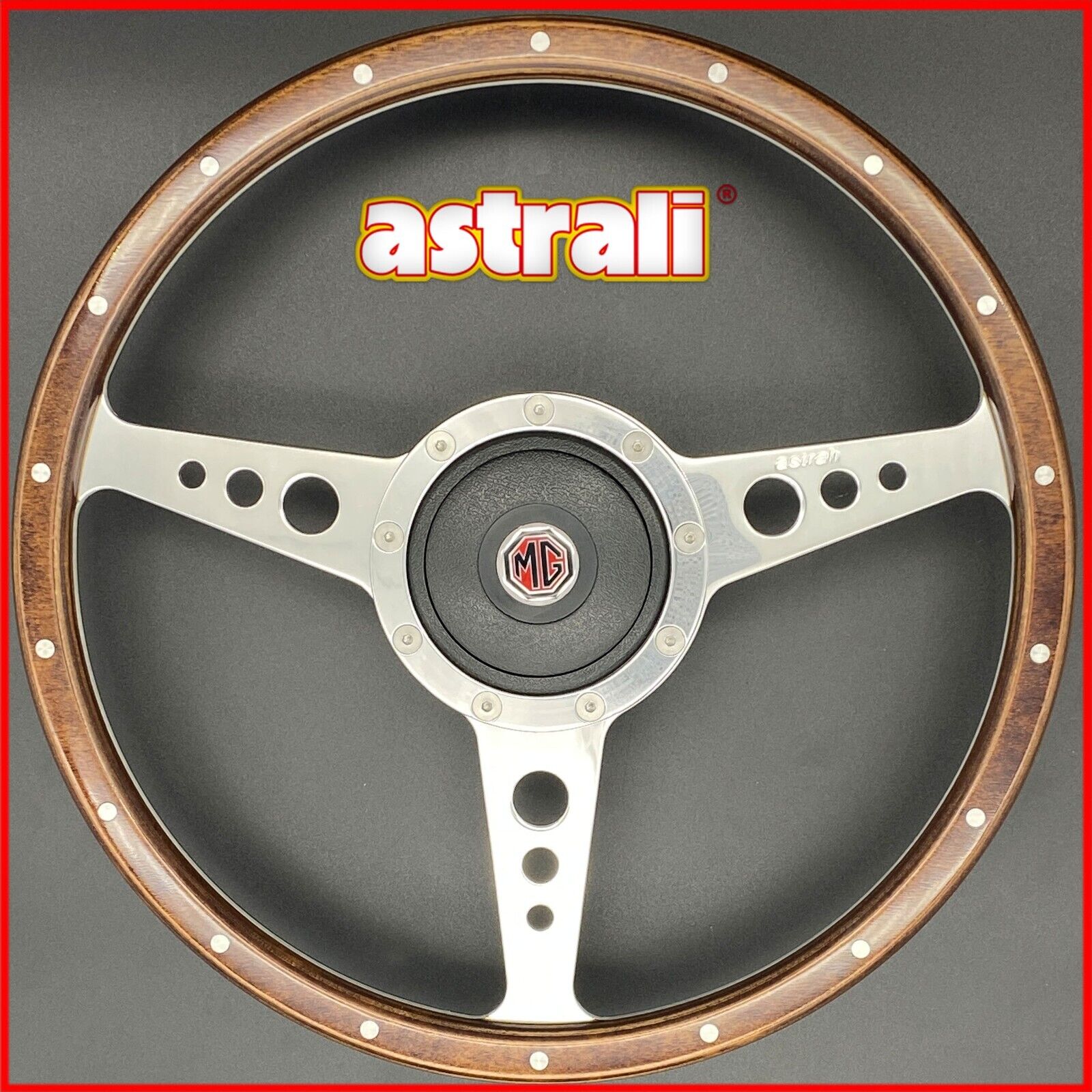 MGB , GT and MG Midget Astrali 14 inch  Classic Wood Steering Wheel  1971 - 1980