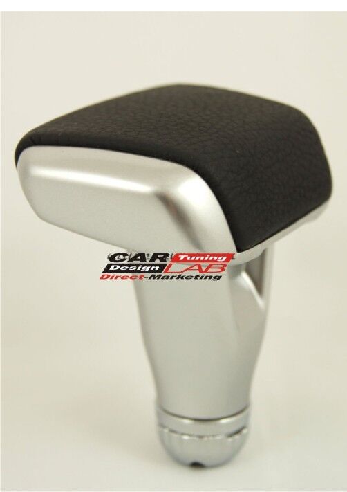 Mercedes Benz Gear Shift Knob Stick Silver stem with Black Leather Cover SLS AMG
