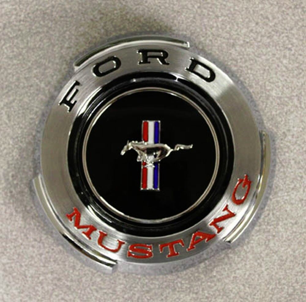 NEW 1965 Ford Mustang Gas Cap Chrome Twist on with cable 