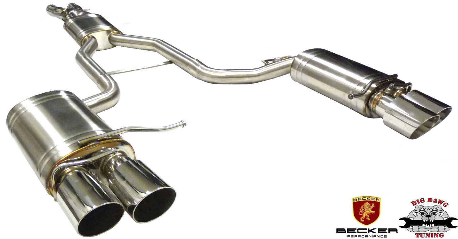 BECKER CatBack Exhaust System For 2006 To 2010 BMW M5 V10 5.0L Dual Exit