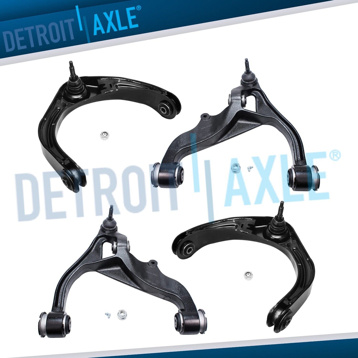 4WD Front Upper Lower Control Arms + Ball Joints for 2006-2008 Dodge Ram 1500