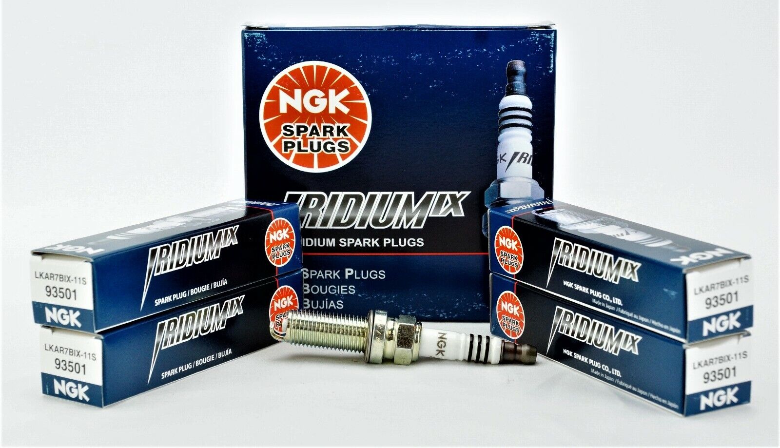 Set of 4 Genuine NGK Spark Plug 93501 LKAR7BIX11S