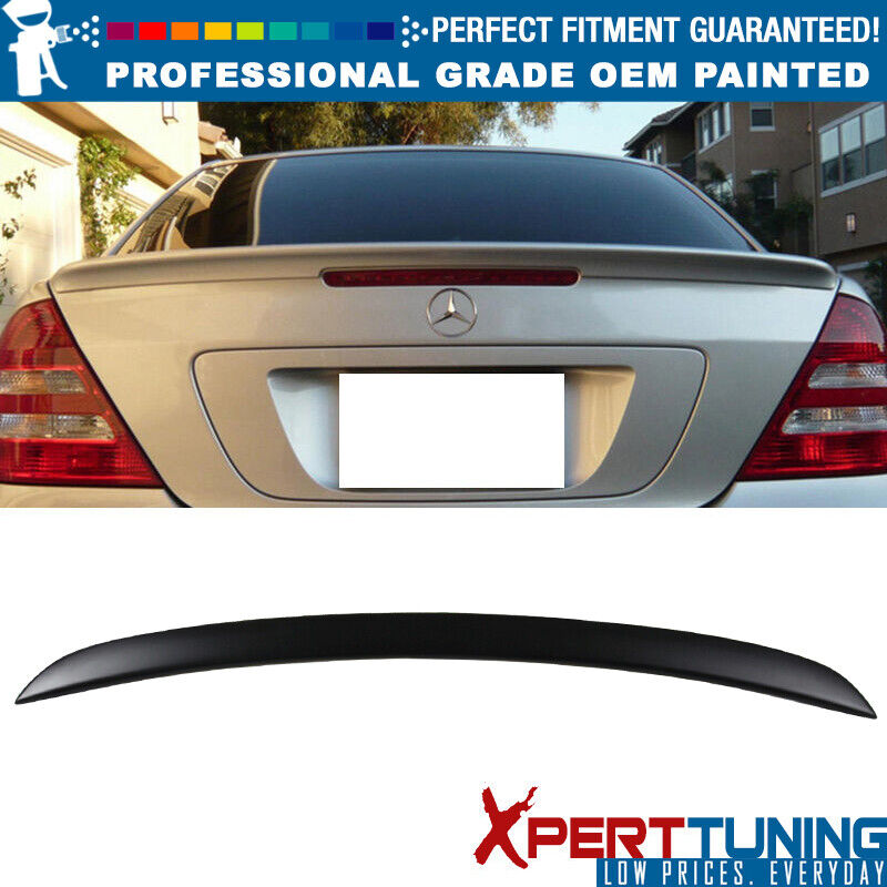 Fits 01-07 C-Class W203 4Dr Painted AMG Style Trunk Spoiler - Painted Color