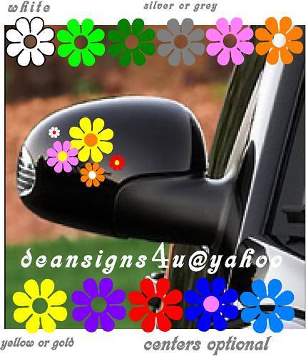 car Mirror FLOWERS cover window taillight decals sticker Gift idea wife girl vw