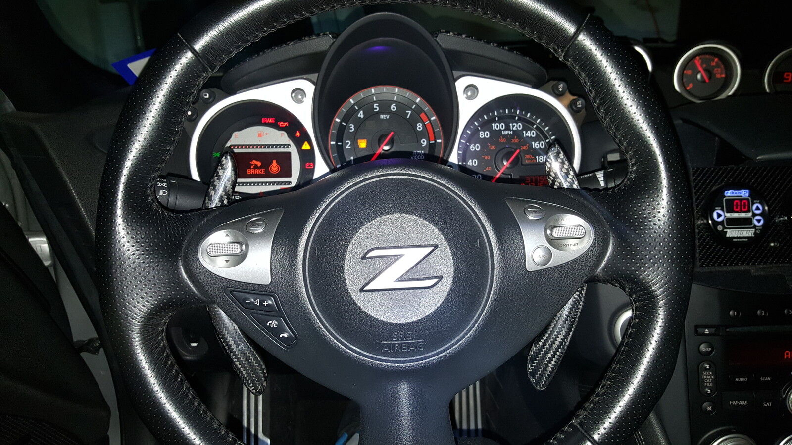 Fits Nissan 370Z Z34 09-17 Extended Upgrade Carbon Fiber Paddle Shifter Kit 