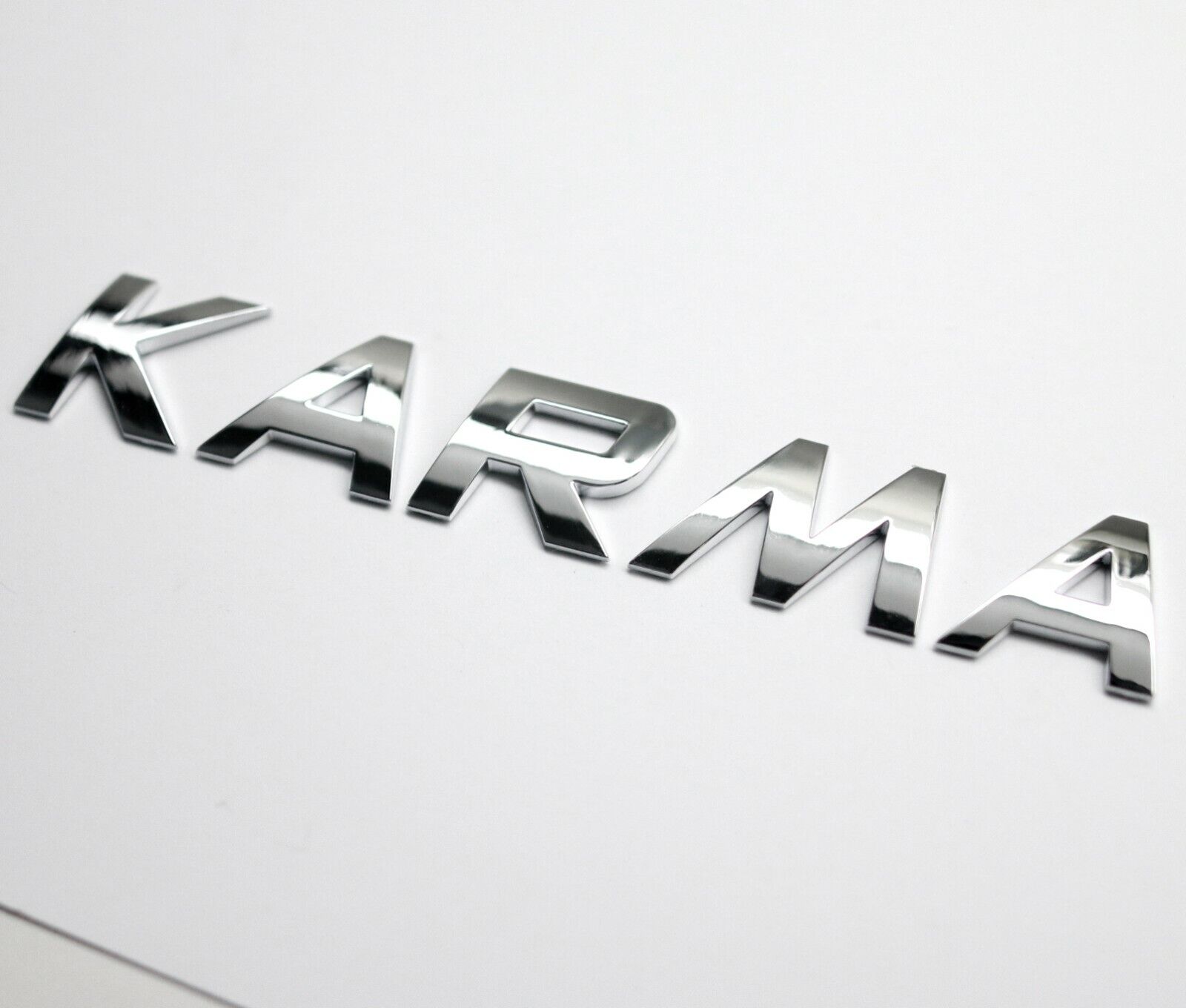 1 - NEW KARMA Fisker chrome badge emblem for ECO SPORT (KARMA BADGE)