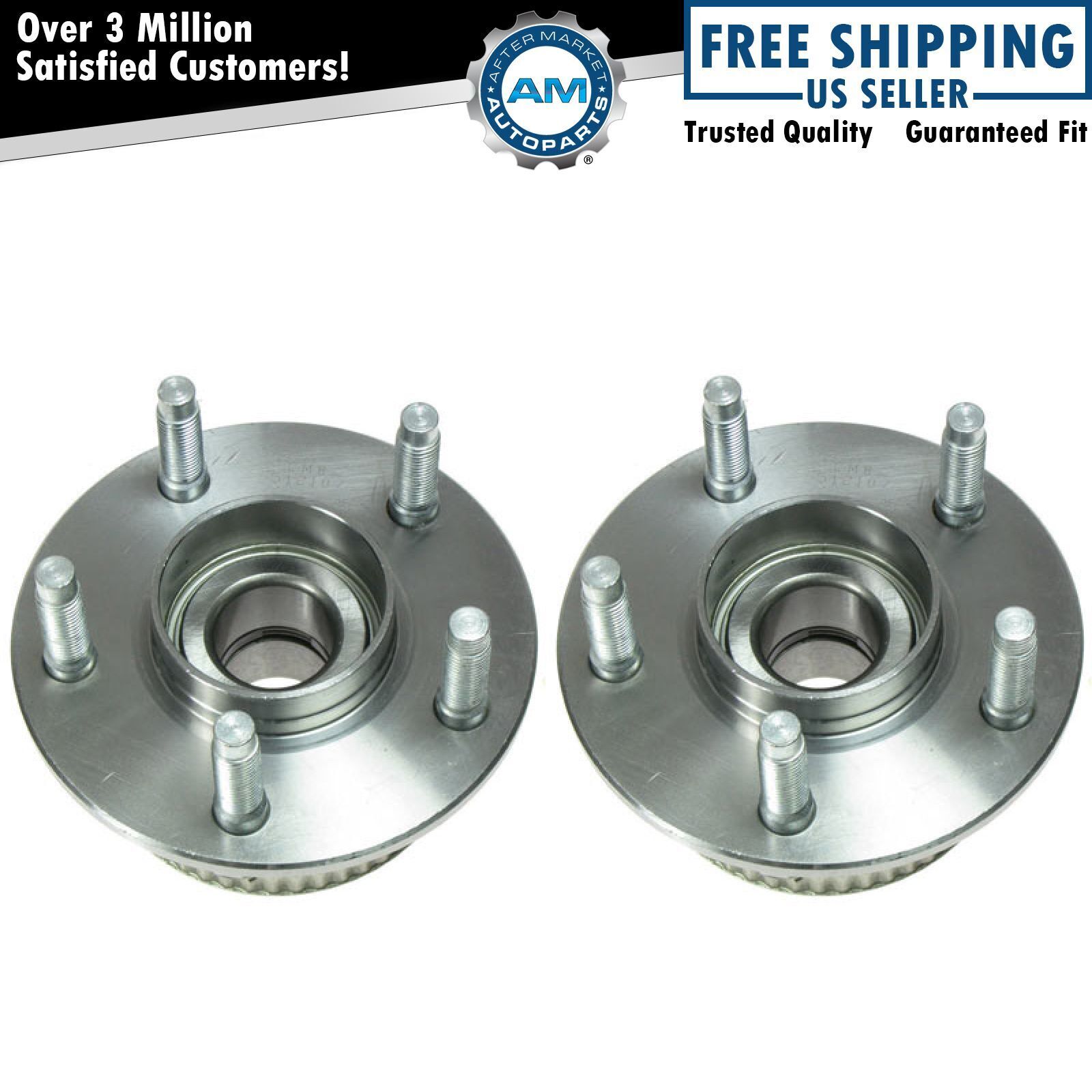 Rear Wheel Hub & Bearing Assembly Pair Set for Taurus Sable Continental w/ ABS