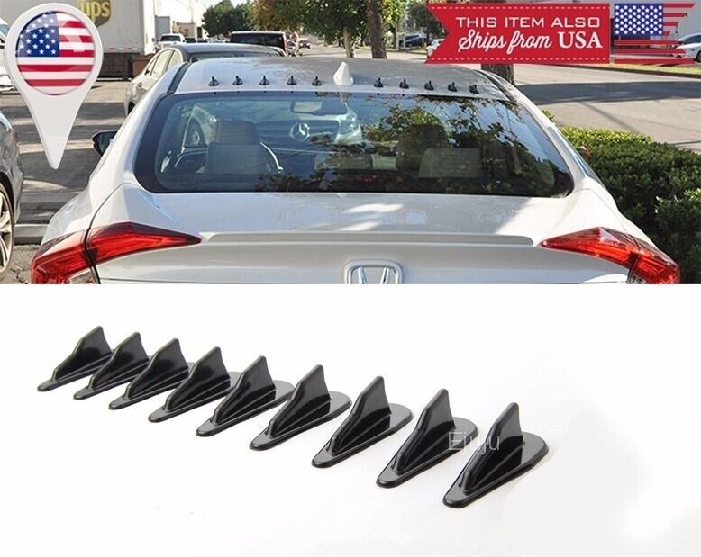 9 X Bumper Diffuser windshield Roof Spoiler Vortex Generator for Honda Acura