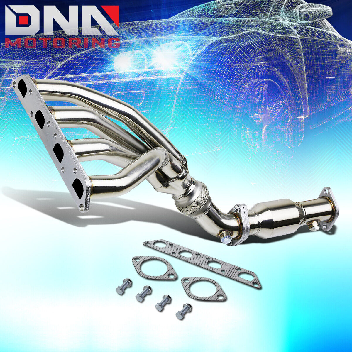 FOR MINI COOPER 02-06 R53 BASE 2PC T-304 STAINLESS STEEL HEADER/EXHAUST/MANIFOLD