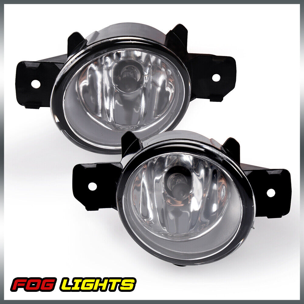 Pair Clear Fog Lights Fit For Nissan Altima Sentra Maxima Rogue Infiniti M35/M45