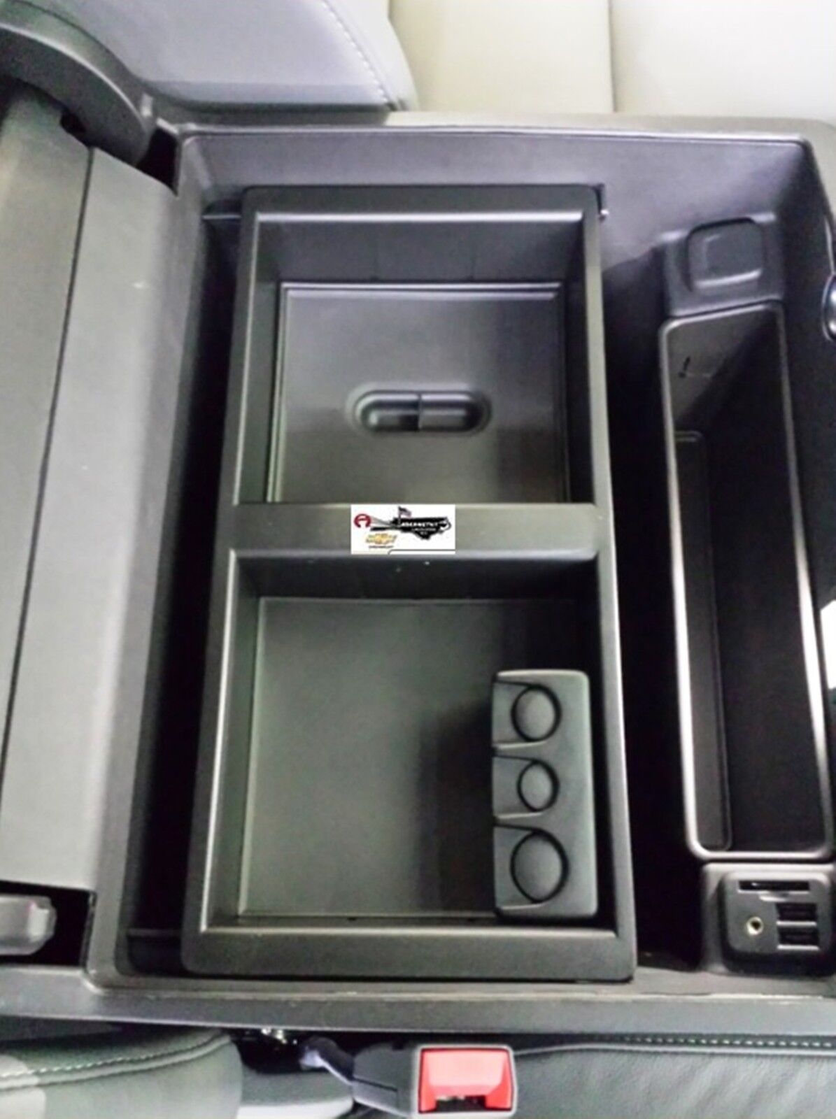 Console Organizer Front Compartment Black GM OEM 2014 2015 Silverado and Sierra