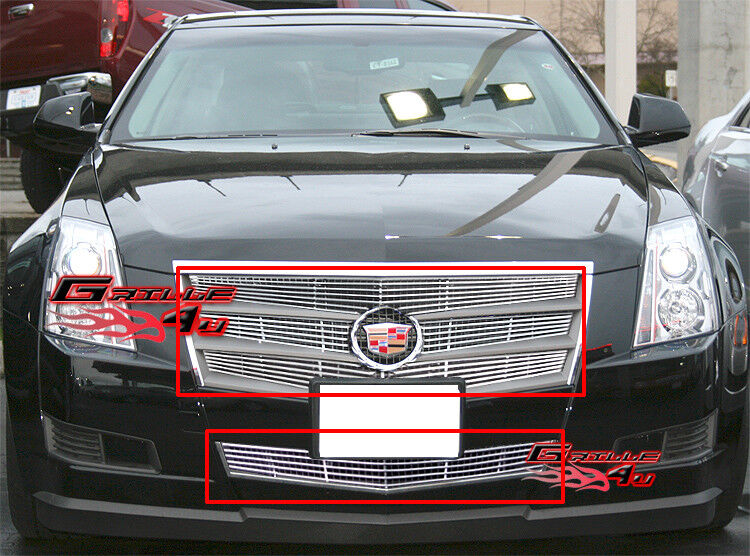 Fits 2008-2011 Cadillac CTS Billet Grille Grill Combo