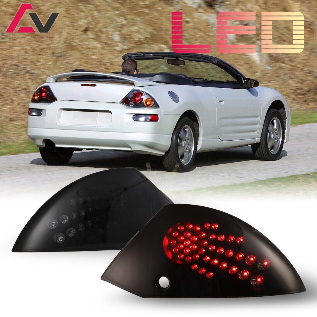 LED Tail Lights for 2000-2005 Mitsubishi Eclipse - Black/Smoke Rear Brake Lamps