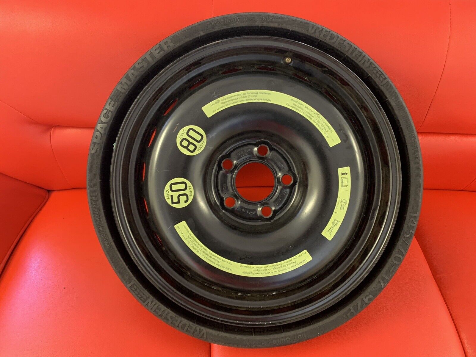 05-11 Mercedes R171 SLK280 Emergency Spare Tire Wheel Donut Space Saver 4.5Bx17