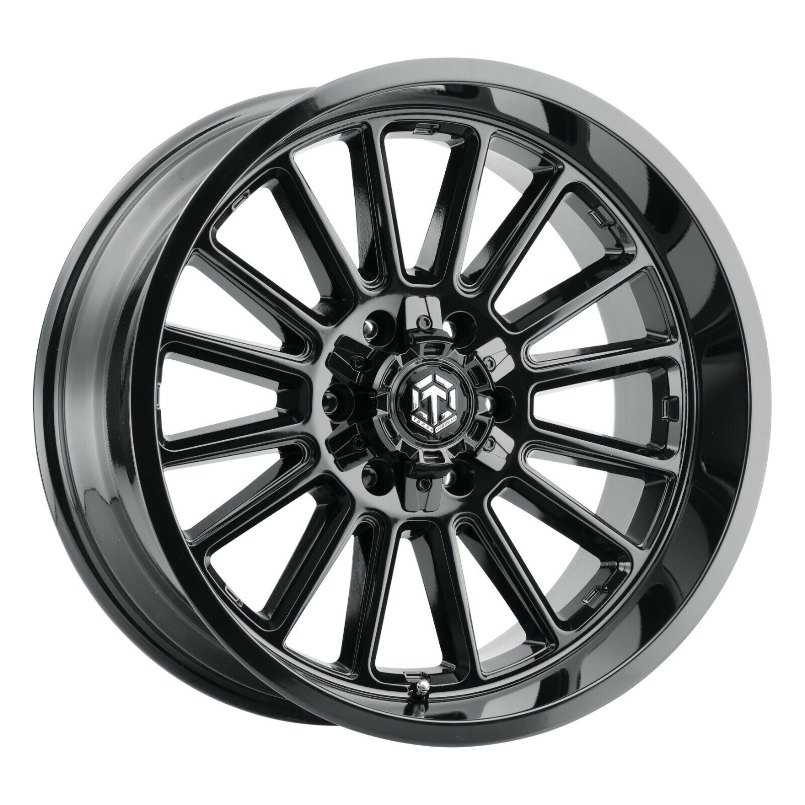 Rims 22 inch, 22x10 Bolt 6x135 / 6x139.7 ET-25mm TERRA TR-8 Glossy Black wheels
