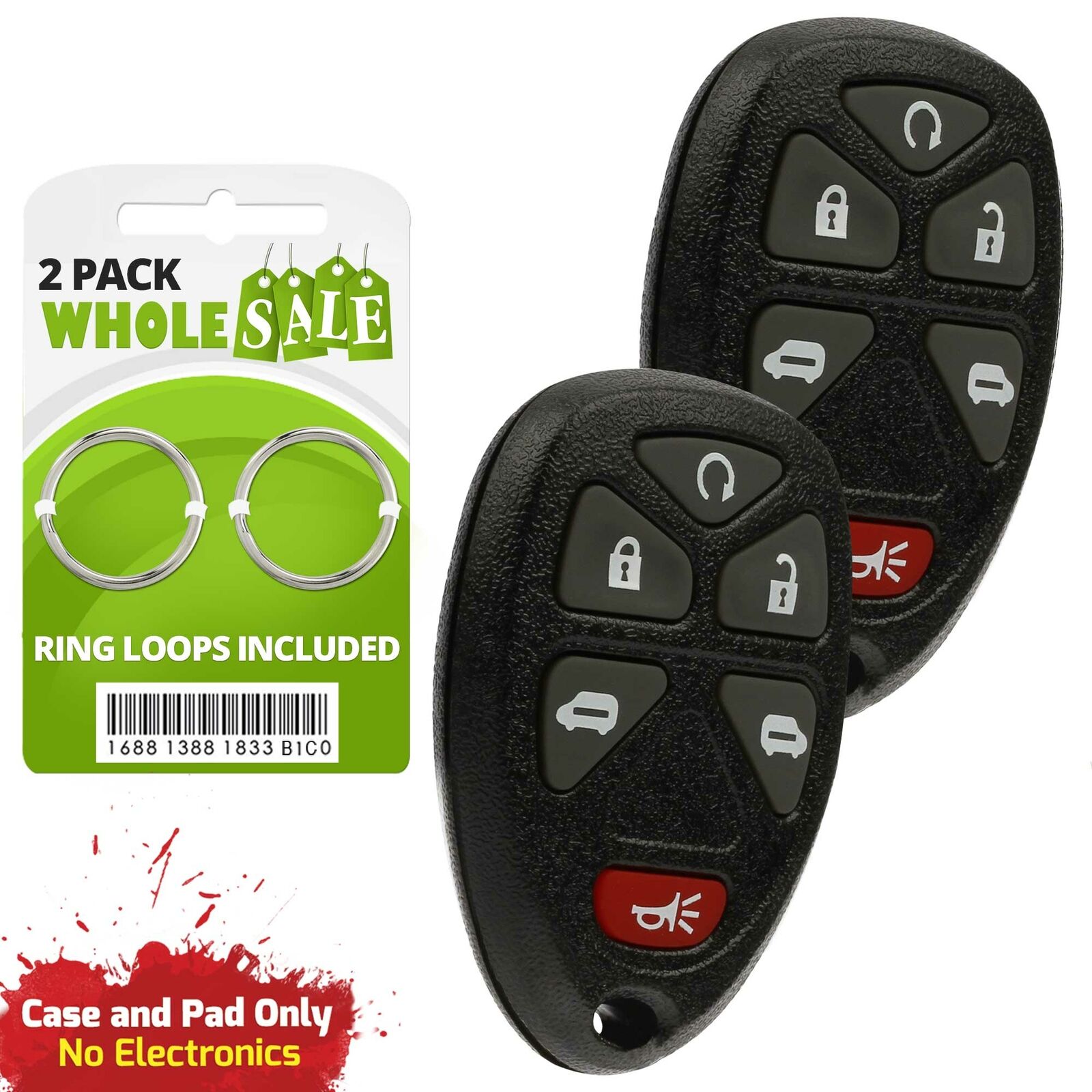 2 For 2005 2006 2007 Saturn Relay Buick Terraza Car Key Fob Remote Shell Case