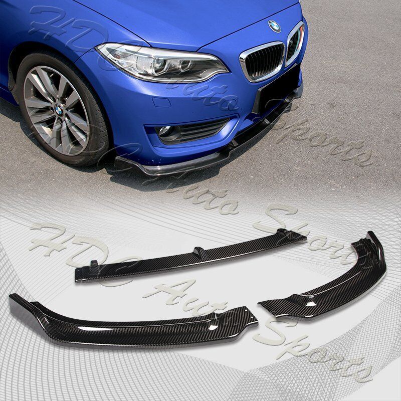 For 2014-2019 BMW F23 Convertible Real Carbon Fiber Front Bumper Body Lip 3PCS