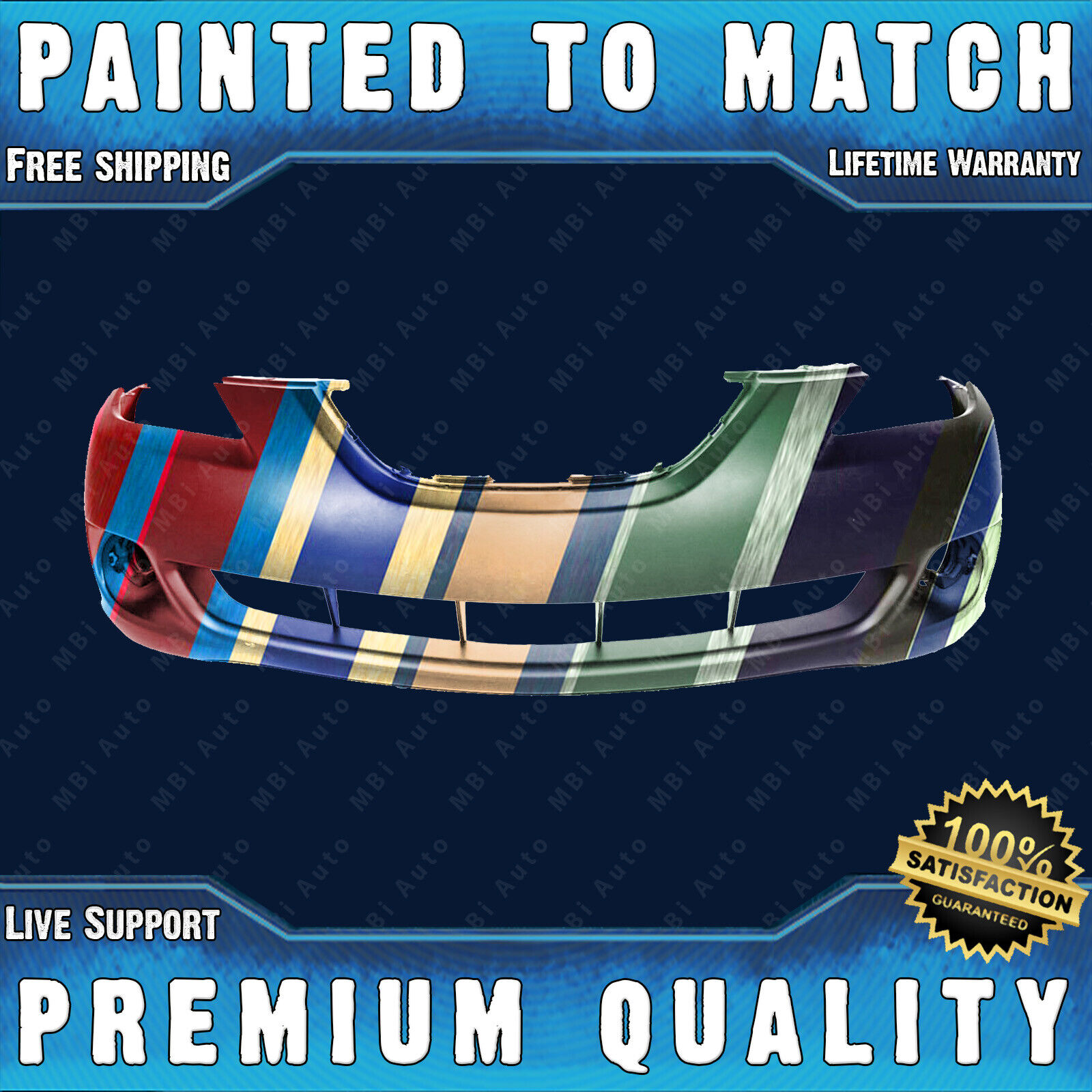 NEW Painted To Match - Front Bumper Replacement for 2004 2005 2006 Toyota Solara