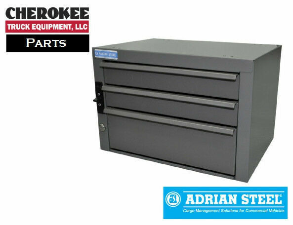 Adrian Steel 919, 3-Drawer Unit w/ Lock, 18w x 12h x 12d, Gray