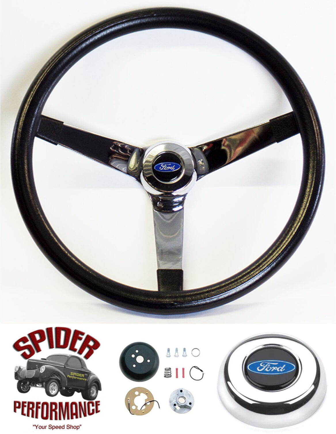1963-1964 Falcon steering wheel BLUE OVAL 14 3/4\