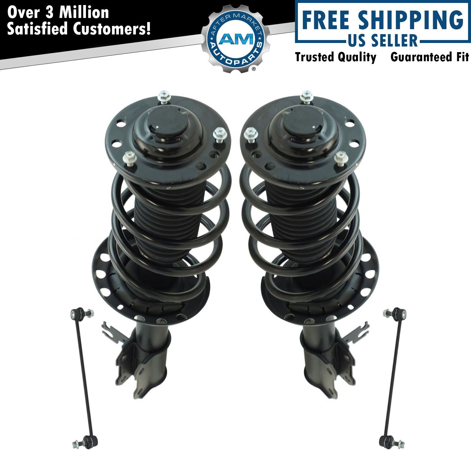 Front Suspension Kit Strut & Spring Assemblies & Sway Links for Saab 9-3 New