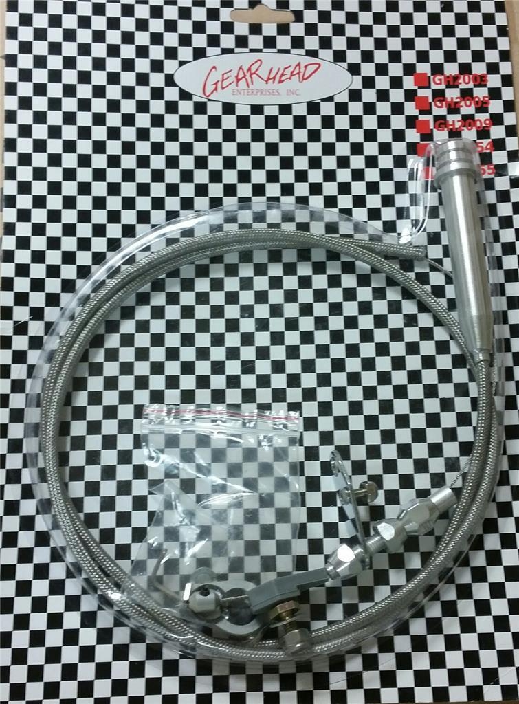 GM Chevy Turbo 700R4 700-R4 Stainless Braided Transmission Kickdown Cable Detent