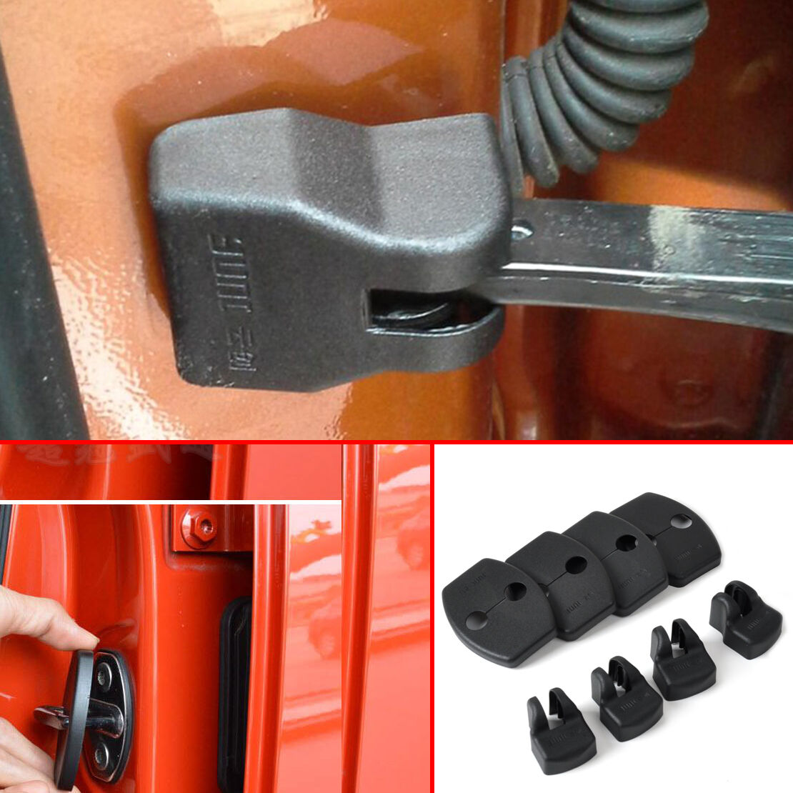 Car Door Lock Protector + Check Arm Cover For Toyota FJ Cruiser Highlander Yaris