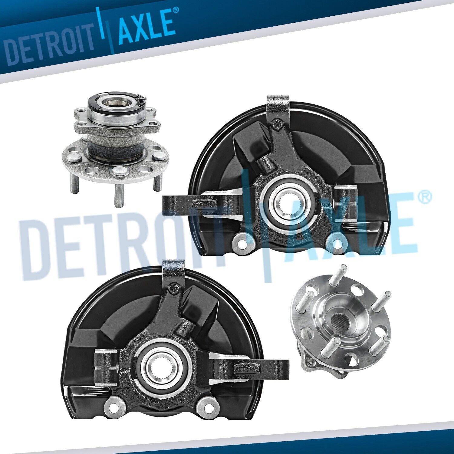 AWD Front Steering Knuckles Rear Wheel Bearing Hubs for Compass Patriot Caliber