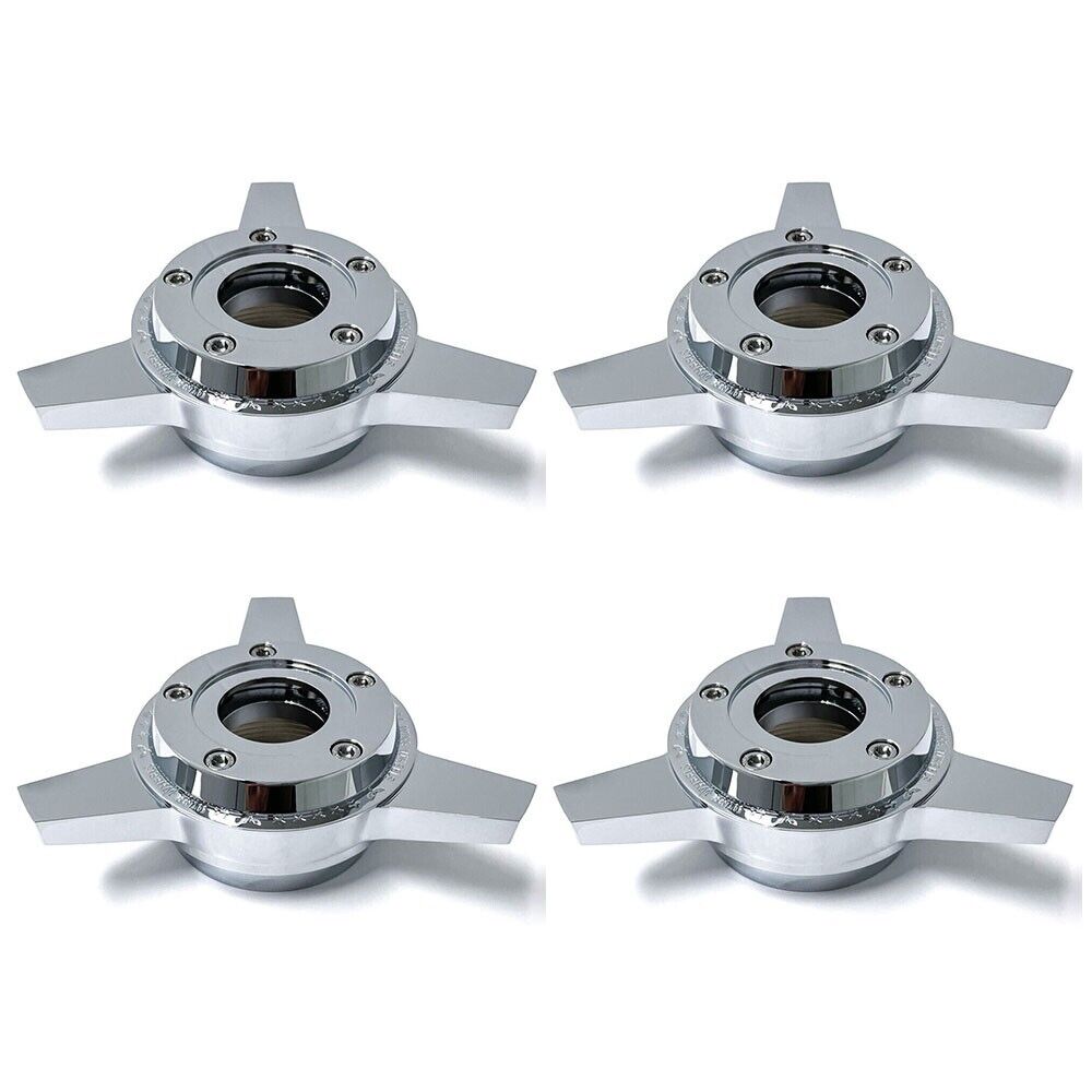3 BAR CHROME SPINNER ZENITH STYLE LA WIRE WHEEL KNOCK OFF (set of 4 pcs) S2
