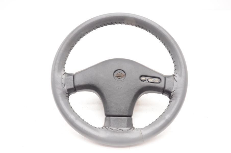 1989-1993 NISSAN 240SX S13 COUPE Steering Wheel with Gray Leather Strap