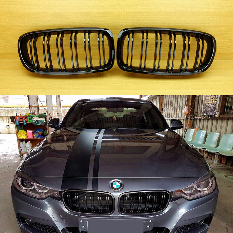 Piano Black Front Grille For BMW 3-Series F30 F31 M3 Style 318d 320d