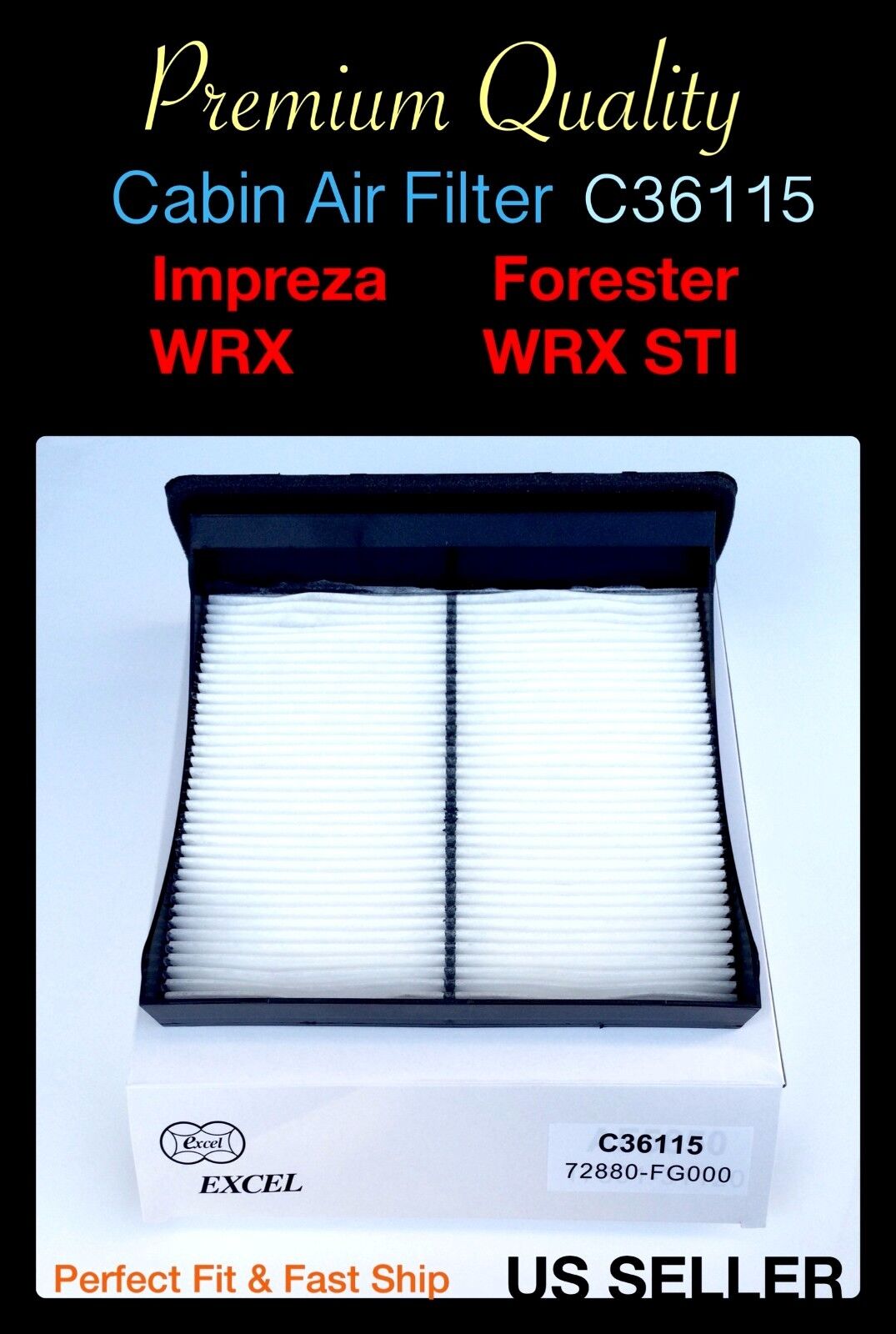 Cabin Air filter For Forester Subaru WRX Impreza WRX STI Crosstrek 2016-2017 