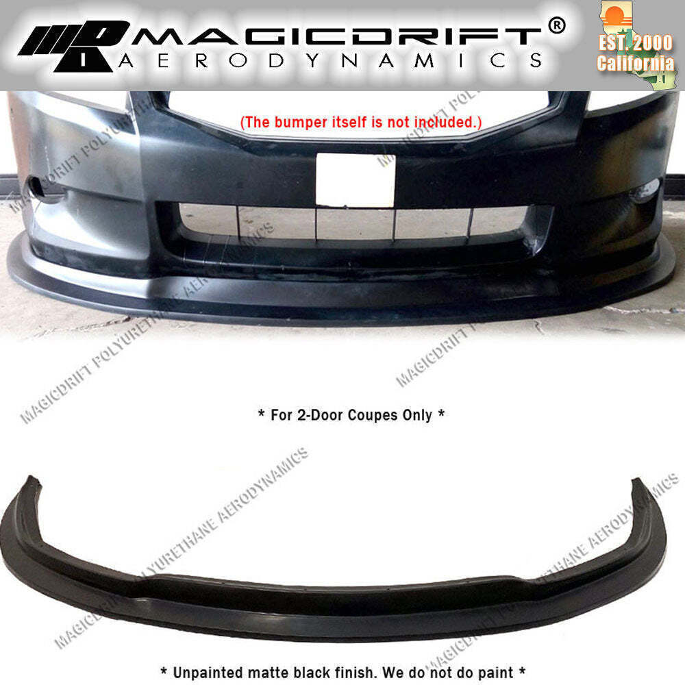 For 08-10 Honda Accord 2Dr Coupes MDA Style Front Bumper Chin Spoiler Kit JDM