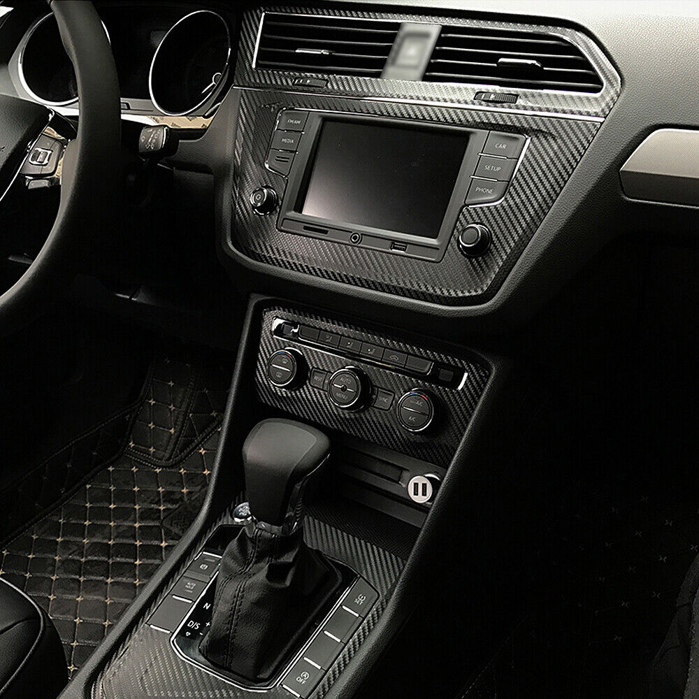 For Volkswagen Tiguan 2018-2023 Carbon Fiber Pattern Interior DIY TrimDecals