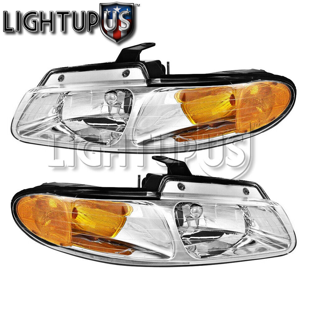 Left Right Pair Head Lights for 2000 VOYAGER CARAVAN CHRYSLER TOWN & COUNTRY