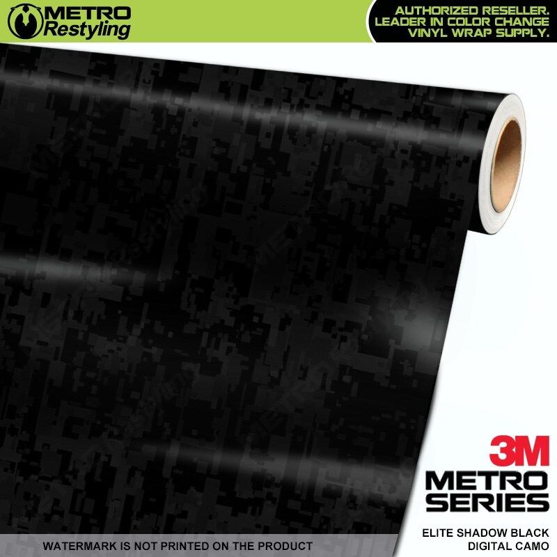 DIGITAL ELITE SHADOW BLACK Camouflage Vinyl Car Wrap Camo Film Decal Sheet Roll