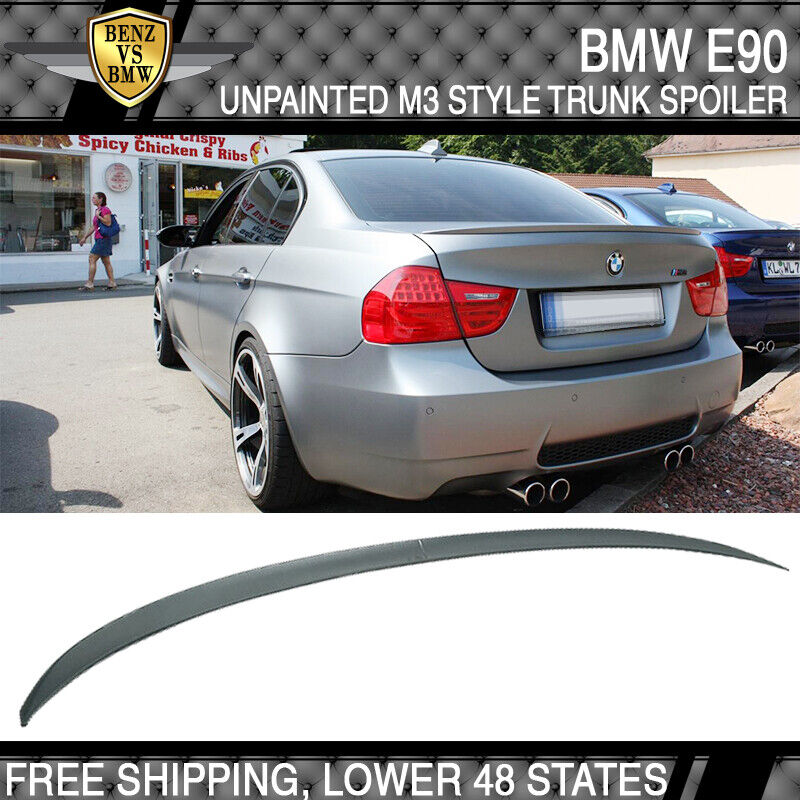 06-11 BMW E90 3-Series 4Dr 330 335 328 M3-Type Trunk Spoiler Unpainted ABS