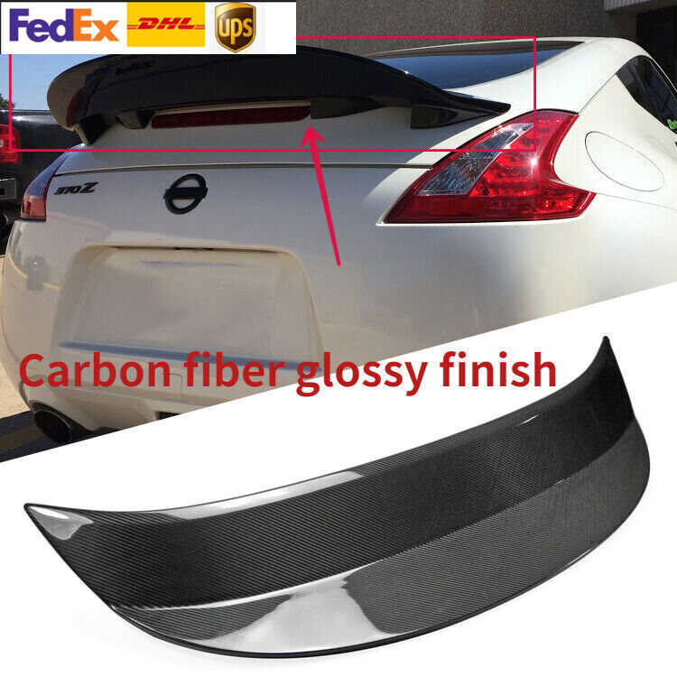 For Nissan Z34 370Z Carbon Fiber Rear Trunk Spoiler Ducktail Wing Boot Lip Kits