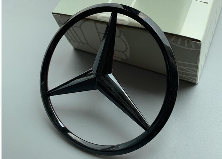 New for Mercedes glossy black Star Trunk Emblem Badge 90mm