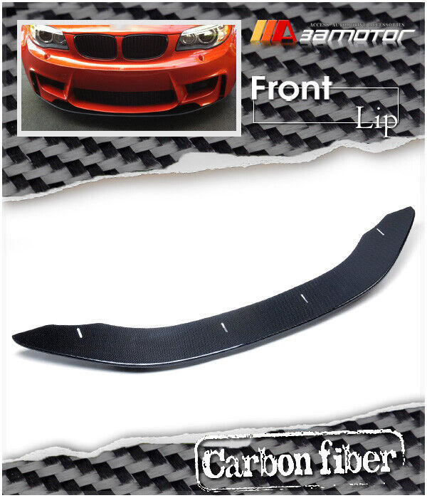 Carbon Fiber Front Lip Spoiler fits BMW E82 E88 Coupe 1M 1-Series M Tech Bumper