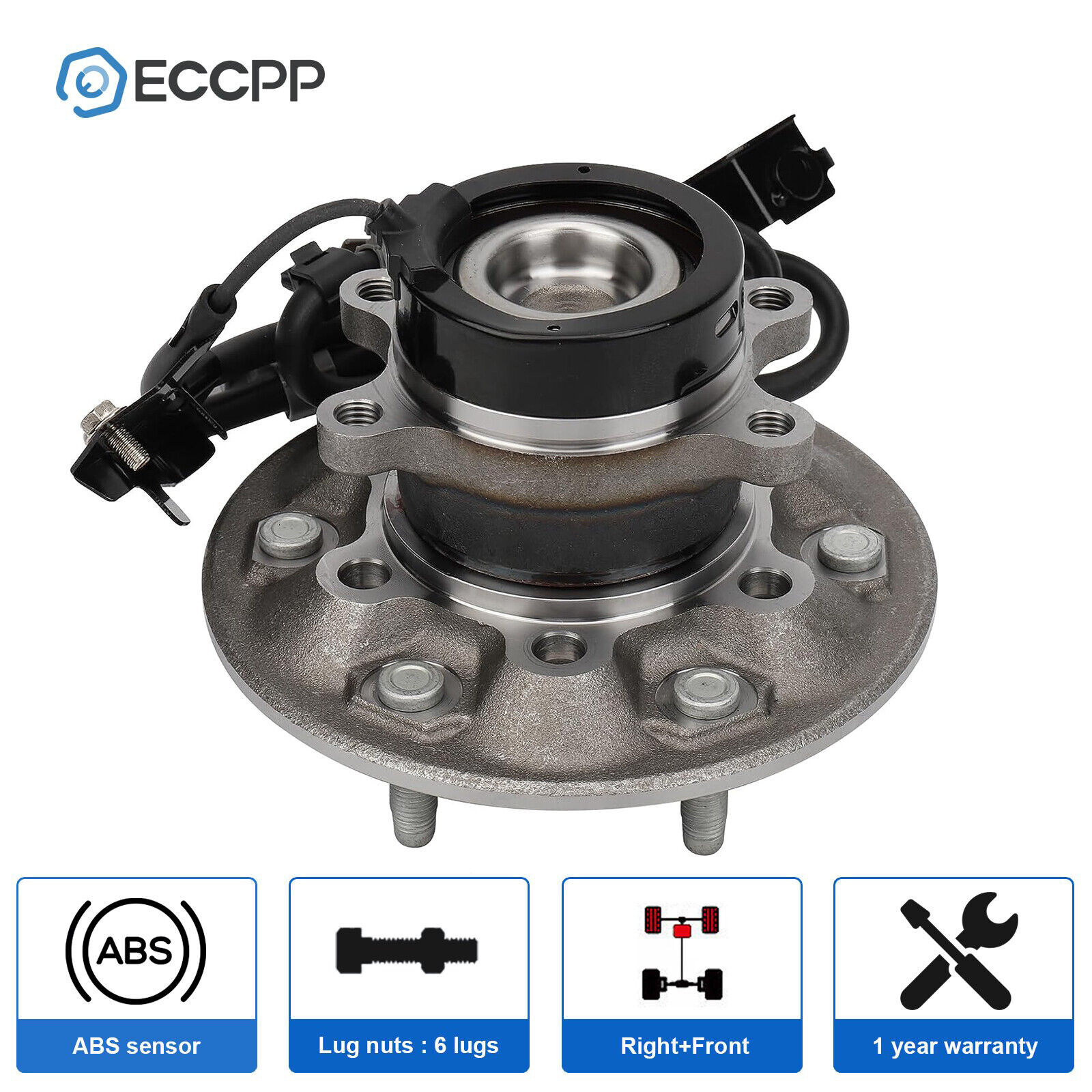 1Pc Wheel Hub Bearing Front Passenger Side RWD For Chevy Colorado GMC Canyon ZQ8
